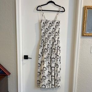 Madewell White and Black Floral Maxi Dress size small maxi dress